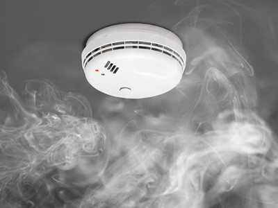 A Smoke Alarm On Ceiling