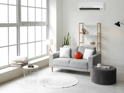 A Small Room With Air Conditioning Unit